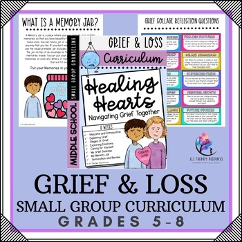 Preview of GRIEF AND LOSS Small Group Counseling Activities Curriculum