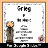 Music Composer Worksheets - GRIEG for use with Google Classroom™