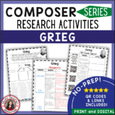 GRIEG Music Composer Study and Worksheets
