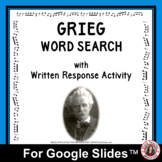GRIEG Word Search and Research Activity for Use with Googl