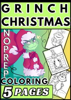 GRINCH CHRISTMAS Coloring Pages {Holiday Coloring Pages} / NO PREP