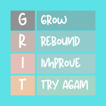 Preview of GRIT - 1 Week Lesson Plan