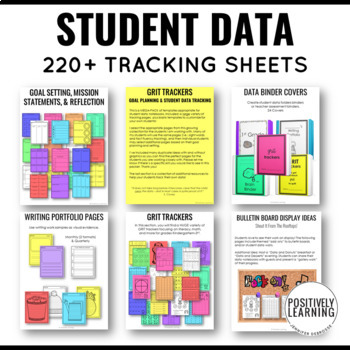 Preview of Student Data Tracking Sheets for Data Binder, Progress Monitoring Low Prep