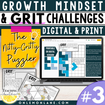 Preview of GRIT Gifted and Talented GATE Enrichment Logic Puzzles SEL Activities Worksheets