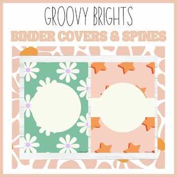 Binder Covers and Spines, Groovy Classroom Decor and Organizatio