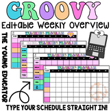 GROOVY EDITABLE TERM X 10 WEEKLY PLANNING OVERVIEW
