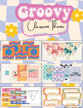 Preview of GROOVY RETRO Classroom Theme BUNDLE BACK TO SCHOOL