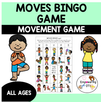 Preview of GROSS MOTOR MOVEMENT BINGO GAME MOVES OT SPED distance learning