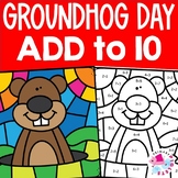 GROUNDHOG DAY COLOR BY NUMBER ADDITION FREEBIE