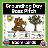 GROUNDHOG DAY Music Name the Bass Pitch BOOM Cards™ - Digi