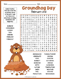 (3rd, 4th, 5th & 6th Grade) GROUNDHOG DAY Word Search Work
