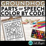 GROUNDHOG DAY color by code grammar parts of speech vocabulary