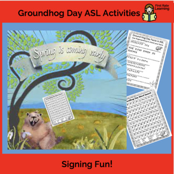 Preview of GROUNDHOG DAY fun with ASL (American Sign Language)