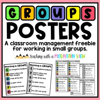 Preview of GROUPS Acronym Poster for Classroom Management