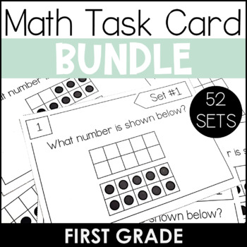 Preview of 1st Grade Math Task Card BUNDLE