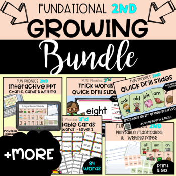 Preview of GROWING BUNDLE **2nd GRADE***Fun Phonics!! All you need to teach PHONICS
