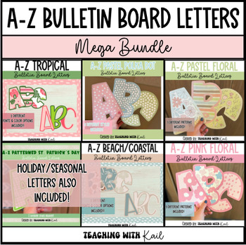 Preview of GROWING BUNDLE A-Z Bulletin Board Letters, Mega Bundle Bulletin Board Letters