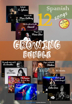 Preview of GROWING BUNDLE: All Spanish songs in my store (All levels)