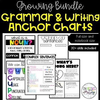 GROWING BUNDLE: Anchor Charts and Interactive Notebook activities