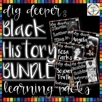 Preview of Black History Month Activities Learning Pack 3rd, 4th, 5th Grade: GROWING BUNDLE