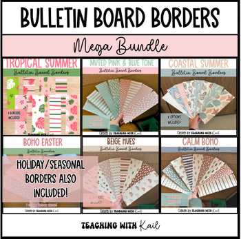 Preview of GROWING BUNDLE Bulletin Board Borders, Mega Bundle of Bulletin Board Borders