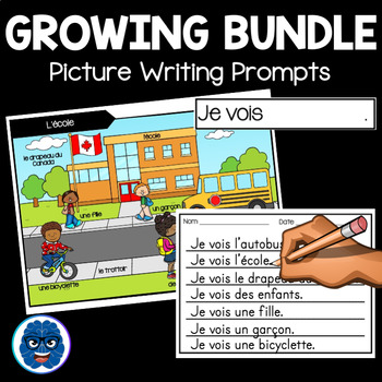 Preview of GROWING BUNDLE: CENTRES D'ÉCRITURE - Picture Writing Prompts (French)