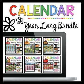 Preview of Kindergarten Calendar Morning Meeting Digital | SEL April Weather Graph Songs
