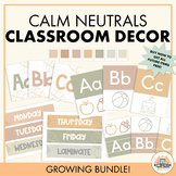 GROWING BUNDLE | Calm Neutrals Classroom Decor Pack