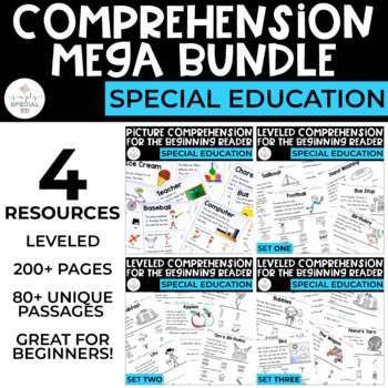 Preview of Comprehension Worksheets Bundle | Special Education