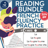 BUNDLE FRENCH Reading fluency cards with audios and differ