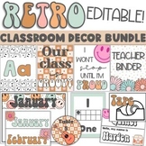 Groovy Retro Classroom Decor BUNDLE / Retro Classroom Them