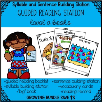 Preview of GROWING BUNDLE Guided Reading Book (Level A) and Literacy Center Activities