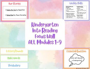 Preview of GROWING BUNDLE - HMH Into Reading - Kindergarten Focus Wall (ALL Modules 1-9)