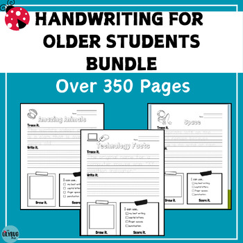 Preview of Handwriting Packets for Older Students- Year Long BUNDLE