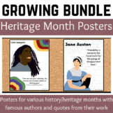 GROWING BUNDLE: History/Heritage Month Posters with Author