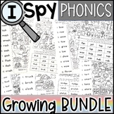 GROWING BUNDLE : I Spy Phonics Worksheets - No Prep Phonics
