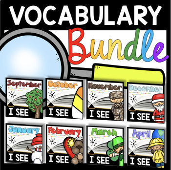 Preview of Kindergarten Reading and Vocabulary - Pre-K Mini Books Digital Literacy Centers