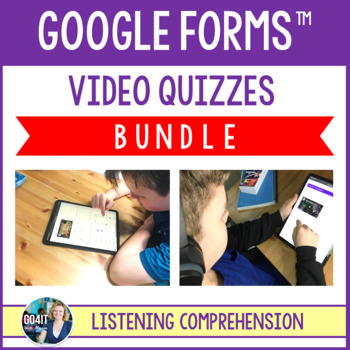 Preview of GROWING BUNDLE – Listening Comprehension Video Quizzes - Google Forms™