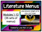 Literature Menus BUNDLE - 4th Grade Complete Collection