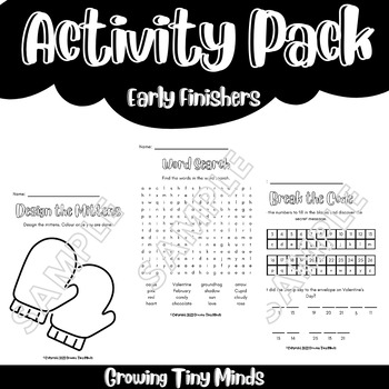 Preview of 10 Month Bundle Monthly Themed Early Finisher Independent Work Activity Packets