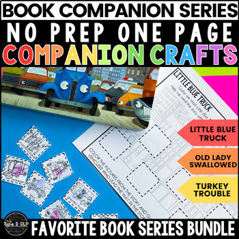 Preview of One Page Speech Therapy Book Companion Crafts | ALL GOALS | SLP Favorite Books