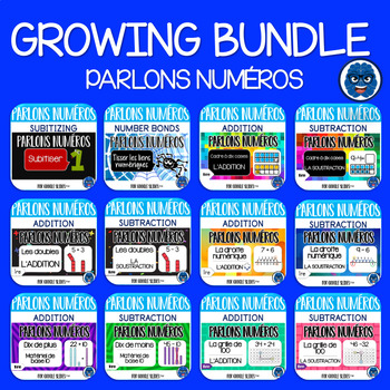 Preview of GROWING BUNDLE: PARLONS NUMÉROS - Let's Talk Numbers - Grade 1 (French)