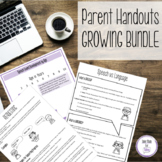 GROWING BUNDLE - Parent Handouts for Speech Therapy