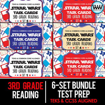 Preview of SETS 1-6 BUNDLE 3rd Grade STAAR Reading Review Task Cards New ELAR TEKS