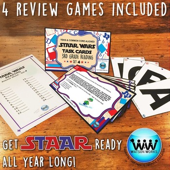 Preview of SETS 4-6 BUNDLE - STAR READY 3rd Grade Reading Task Cards - STAAR / TEKS-aligned