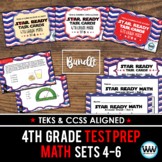 SETS 4-6 BUNDLE - STAR READY 4th Grade Math Task Cards - STAAR / TEKS-aligned