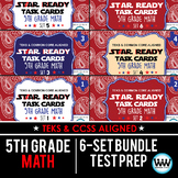 SETS 1-6 BUNDLE - STAR READY 5th Grade Math Task Cards - STAAR / TEKS-aligned