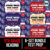 SETS 1-6 BUNDLE 5th Grade STAAR Reading Review Task Cards 