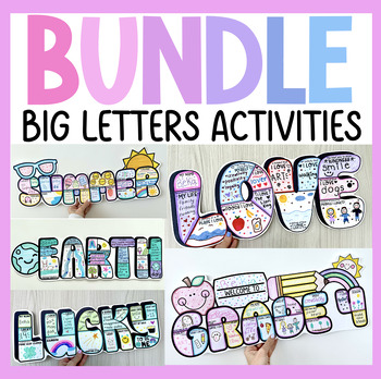 Preview of Writing Prompts | Art Projects | Writing and Coloring Craft Activities | BUNDLE