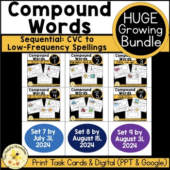 Preview of *SALE* Huge Growing Bundle - Controlled Phonics: Compound Words - UFLI aligned